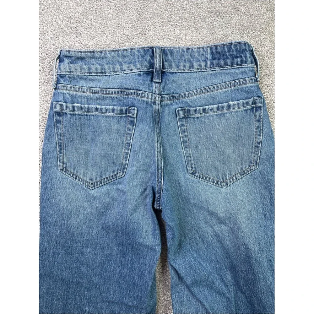 Hollister Jeans Women's 23 Blue Baggy Wide Leg Low Rise Medium Wash Denim - Picture 4 of 11